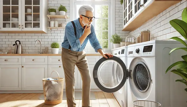 Title image for blog article "Burning Smell from the Dryer? Here’s What to Do".