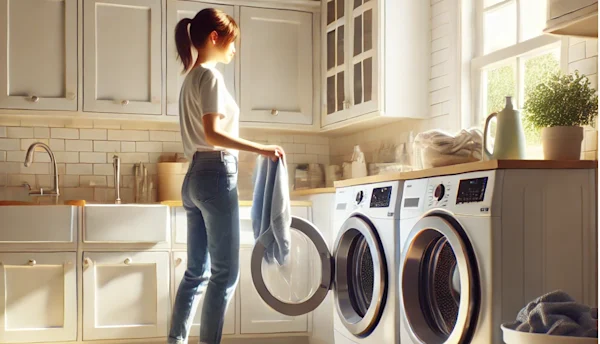 Title image for blog article "Finding and Cleaning a Washing Machine Filter".