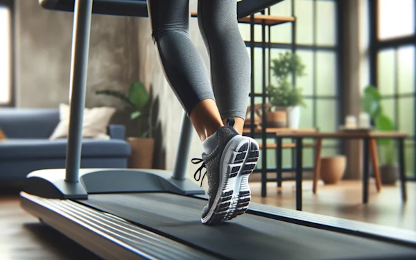 Woman running on a clean and problem-free treadmill.
